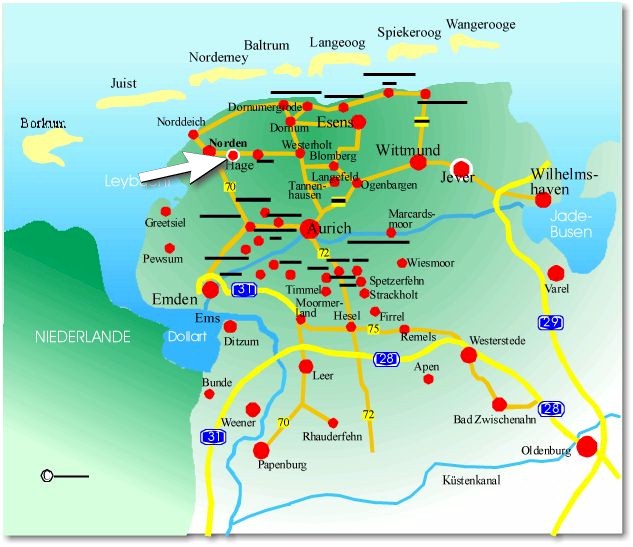Ostfriesland Anfahrt